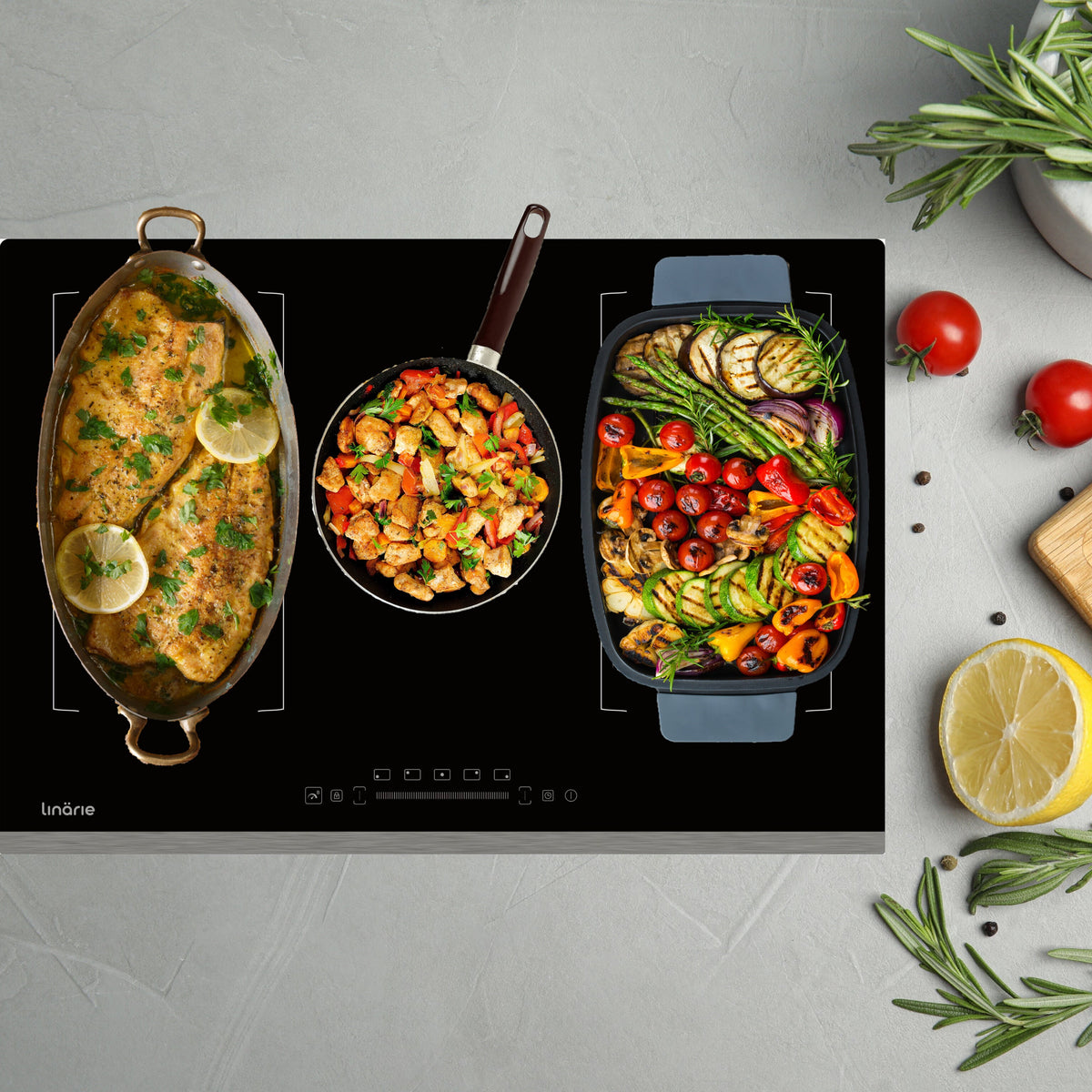 Linarie 77cm induction cooktop - double Flex Zone - nine power levels - booster function - LS80I2F1Z