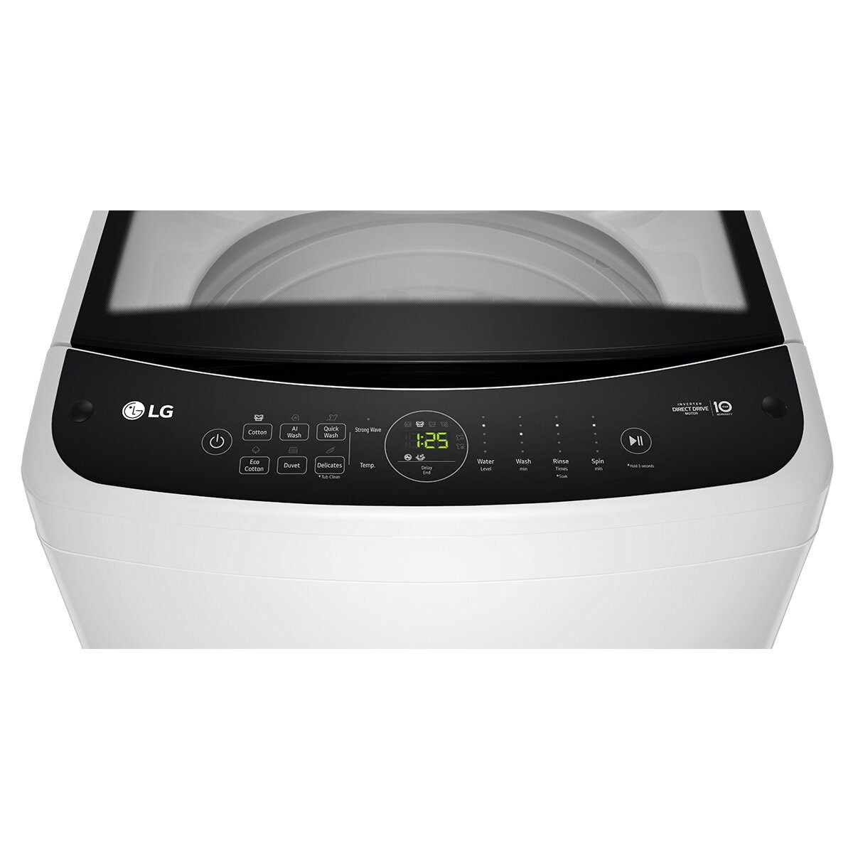 LG Series 3 9kg Top Load Washing Machine - TurboDrum, Six Motion Direct Drive, AI Care - White - WTL3-09W