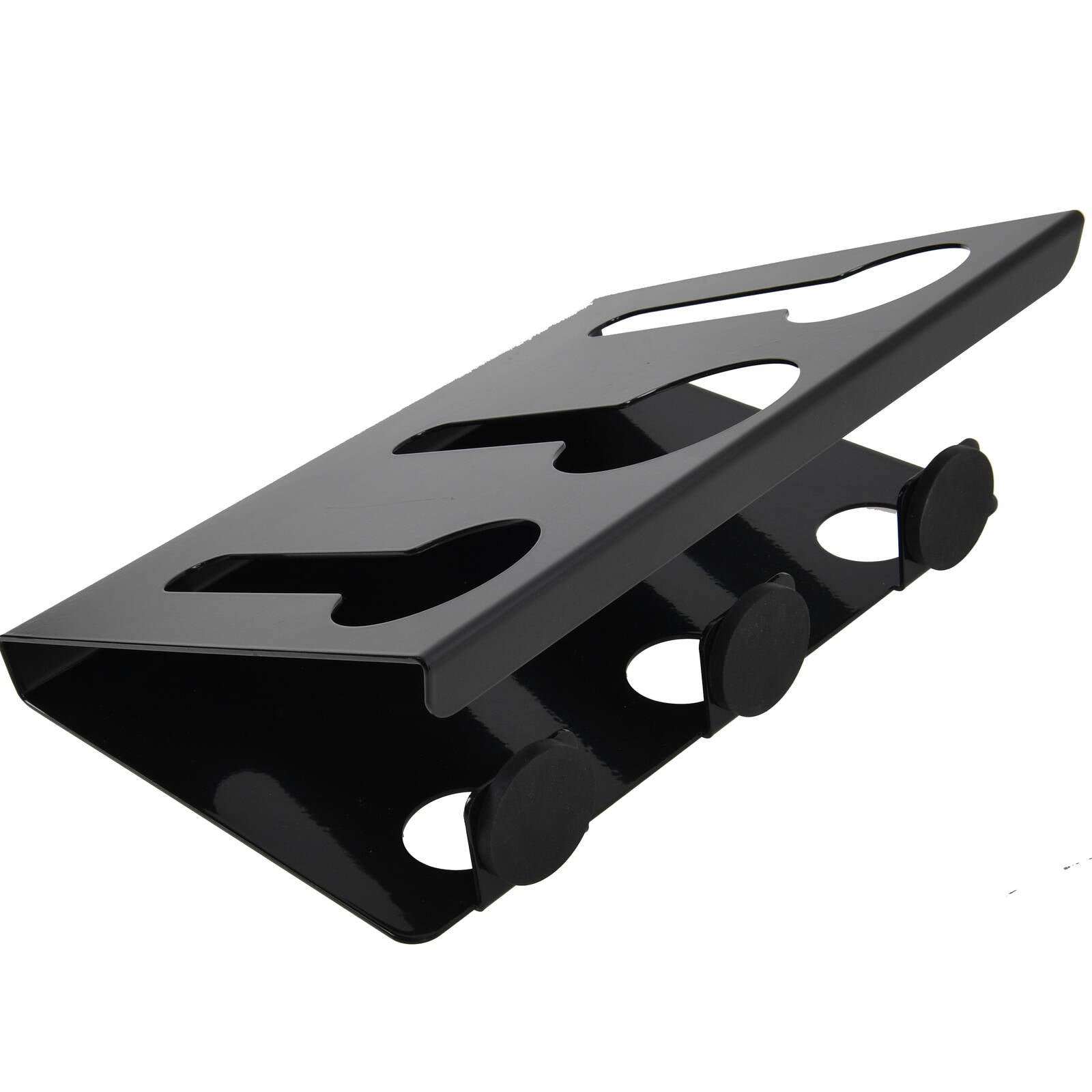 Trojan Magnetic Power Tool Holder, Matte Black Heavy-Duty Steel, Holds 3 Power Tools