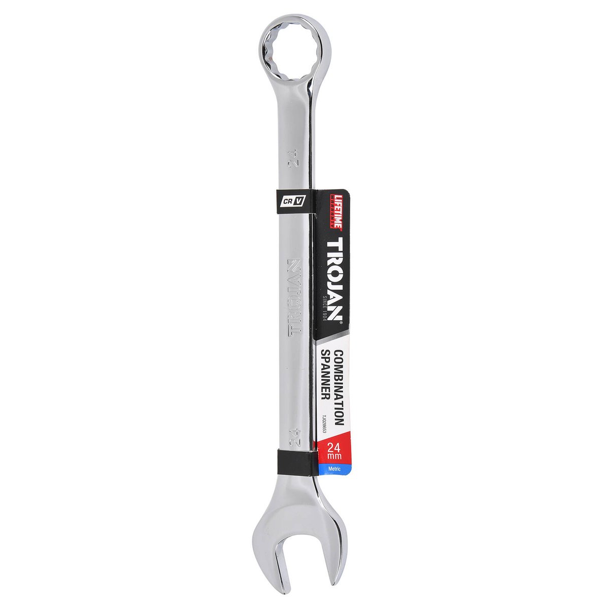 Trojan 24mm Combination Spanner, Chrome Vanadium 12 Point Ring End