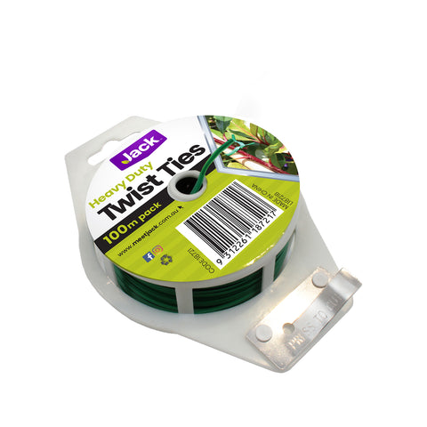 Jack 100m Green Heavy Duty Twist Plant Tie