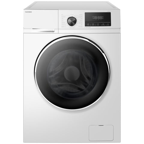 Telefunken 10kg Front Load Washing Machine with Steam - White, 1400rpm Spin, Inverter Motor - TF100AUFL8