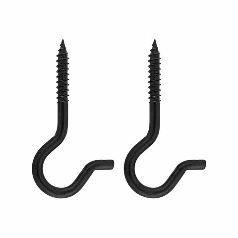 Pinnacle 65 x 4mm Matte Black Steel Ceiling Hook - 2 Pack
