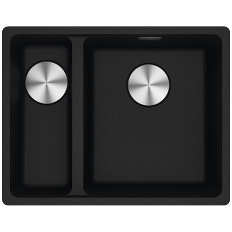 Franke Maris left 1 and 1/2 bowl undermount sink - Onyx Fragranite - MRG160SBLON-B