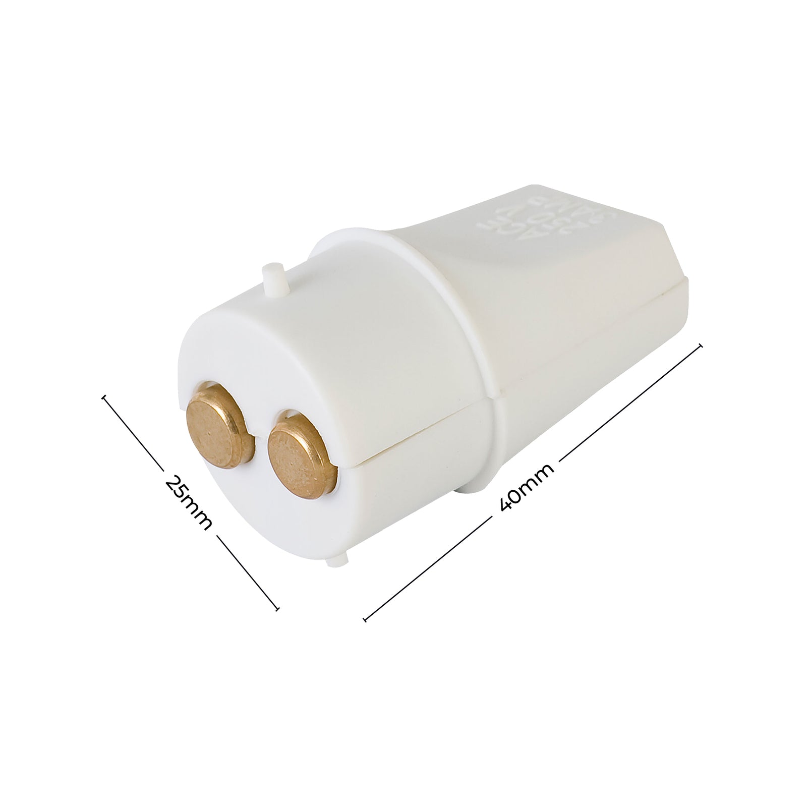 DETA B22 Bayonet Adaptor Plug 240V 3A White Polycarbonate 6314B