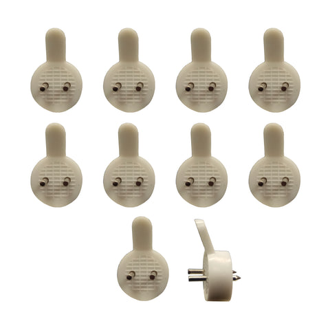 Everhang Picture Hanging Utility Hooks 10 Pack ABS Plastic White