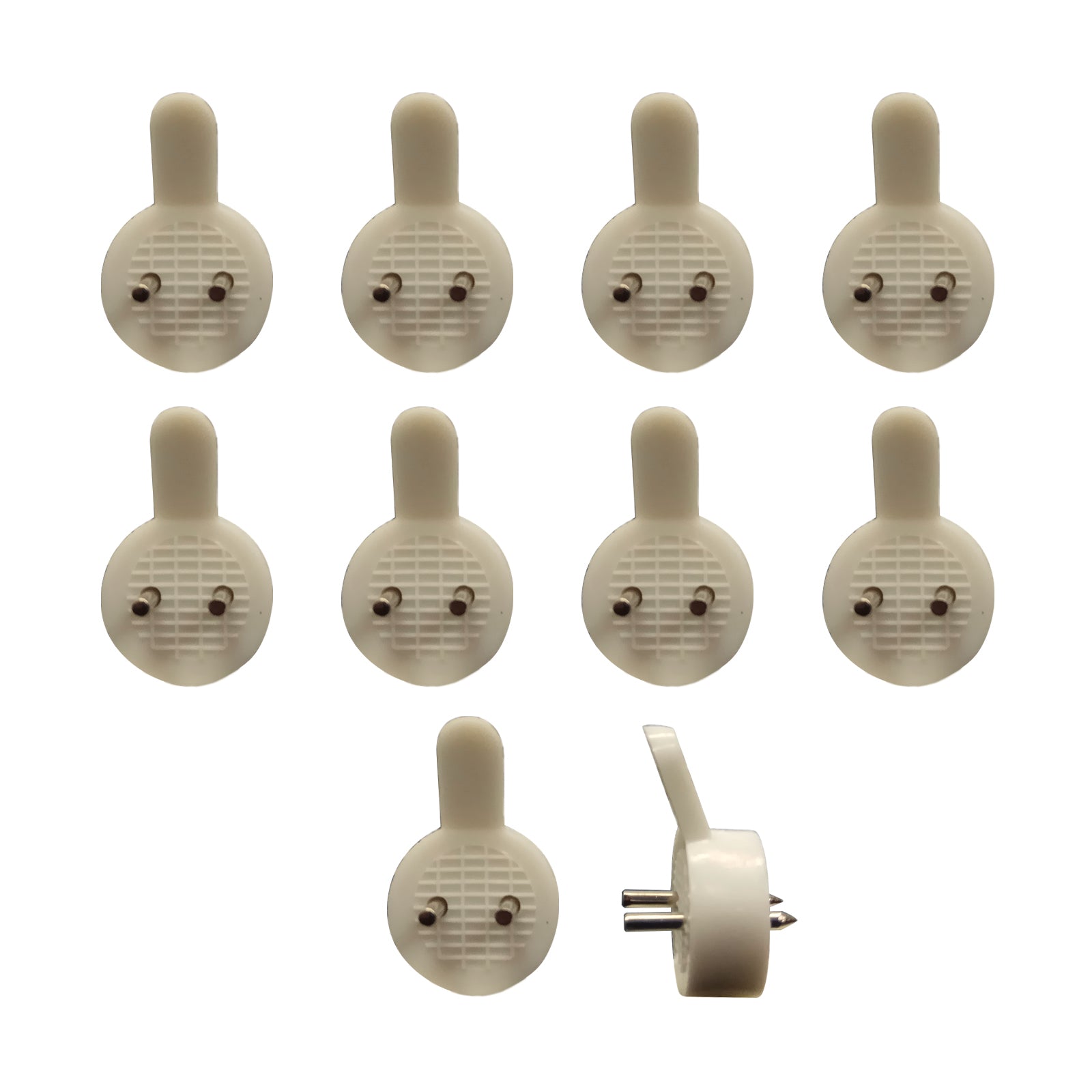 Everhang Picture Hanging Utility Hooks 10 Pack ABS Plastic White