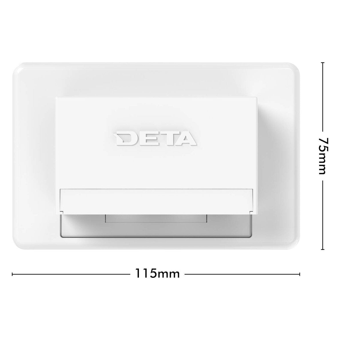 DETA Entertainment Wall Plate, 3 Gang White Polycarbonate, Standard Profile