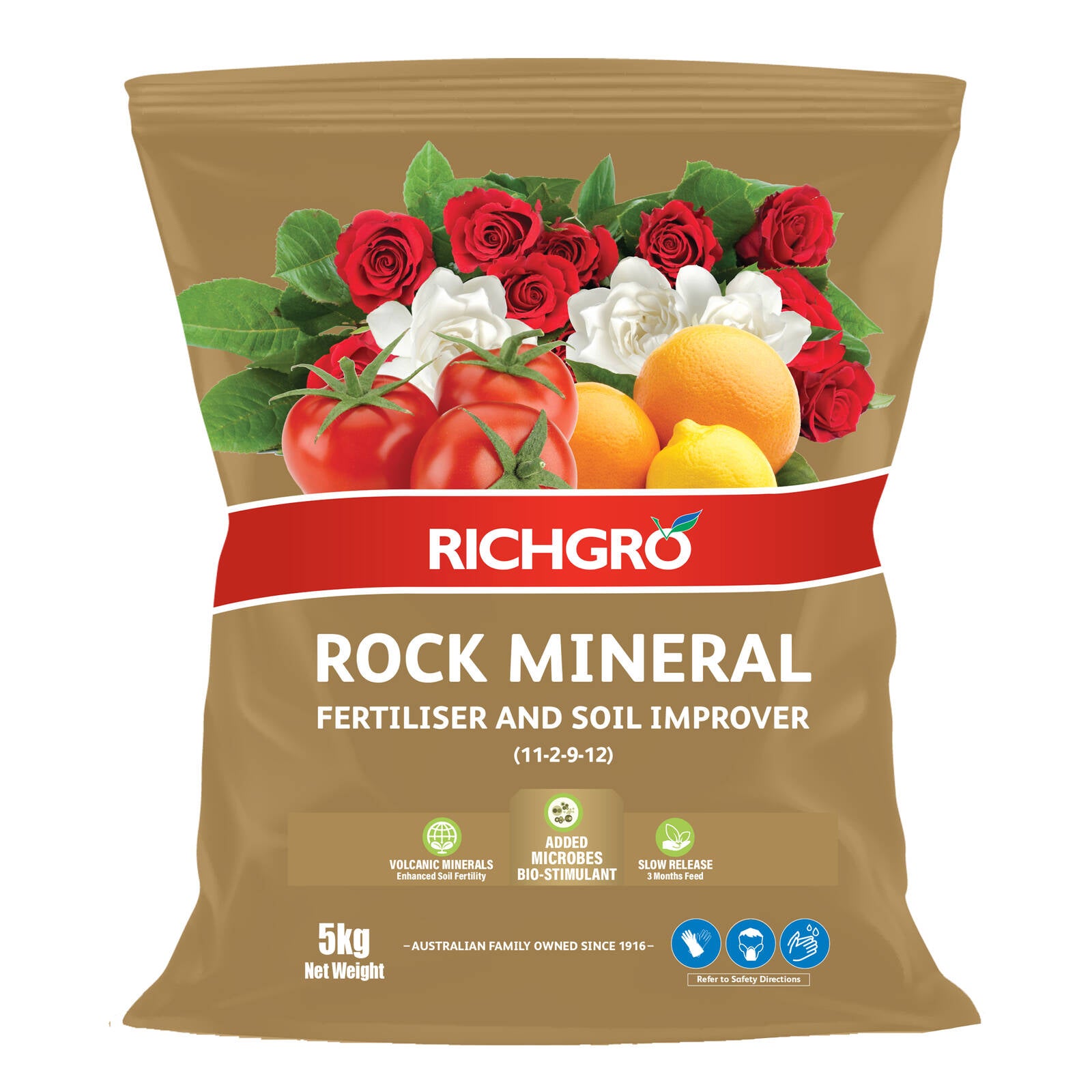 Richgro 5kg Rock Mineral Fertiliser & Soil Improver, Natural Minerals
