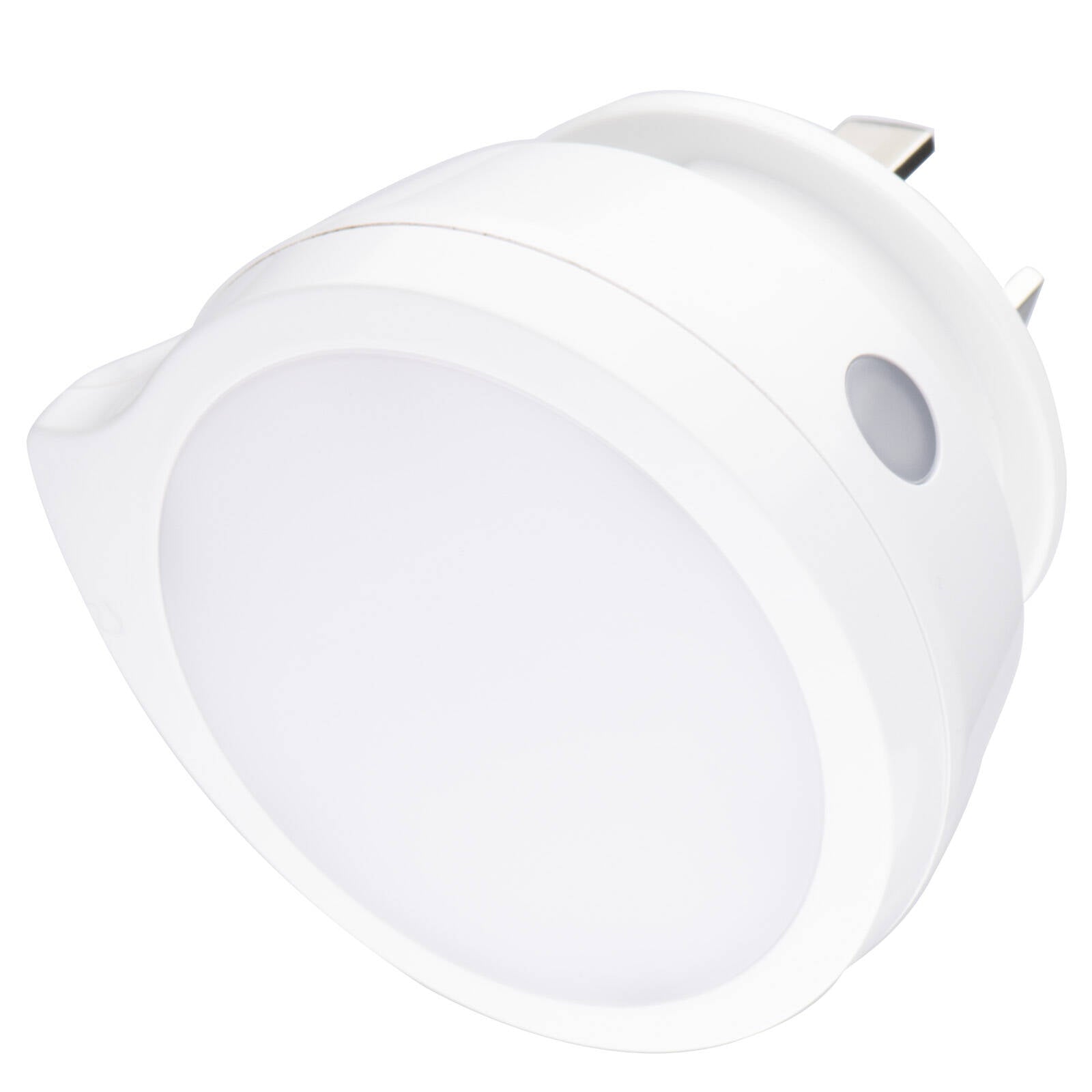 Arlec Mini Q-Shaped Auto Night Light Twin Pack White 4W Dusk to Dawn Sensor