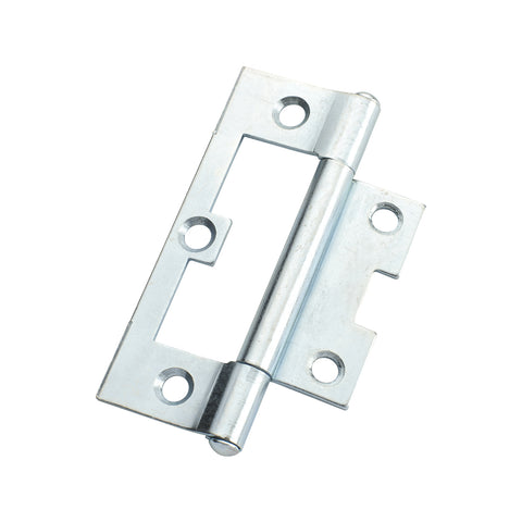 Lane 90 x 54 x 1.6mm Zinc Plated Fixed Pin Easy Fit Non-Mortise Hinge, 2 Pack