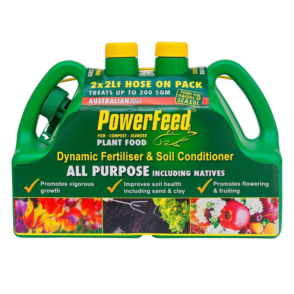 PowerFeed Hose On Liquid Fertiliser Twin Pack 2 x 2L