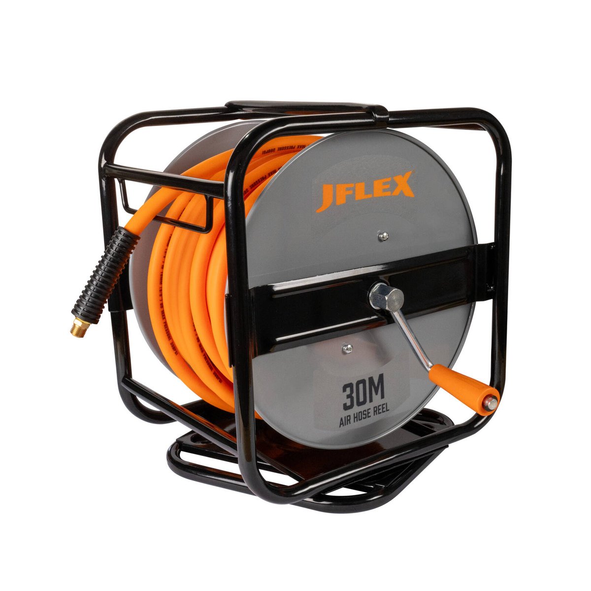 Jflex Metal Air Hose Reel - 30m - Blue - Durable Wall-Mounted Storage - SuperSaverAU - view 1