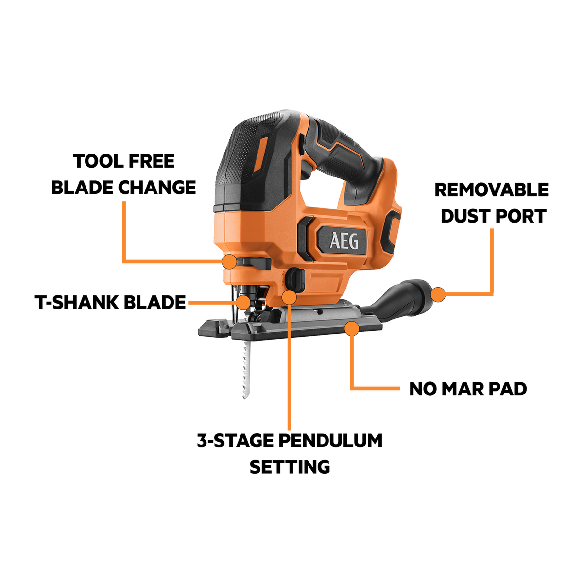 AEG 18V D-Handle Jigsaw - Skin Only A18JS0