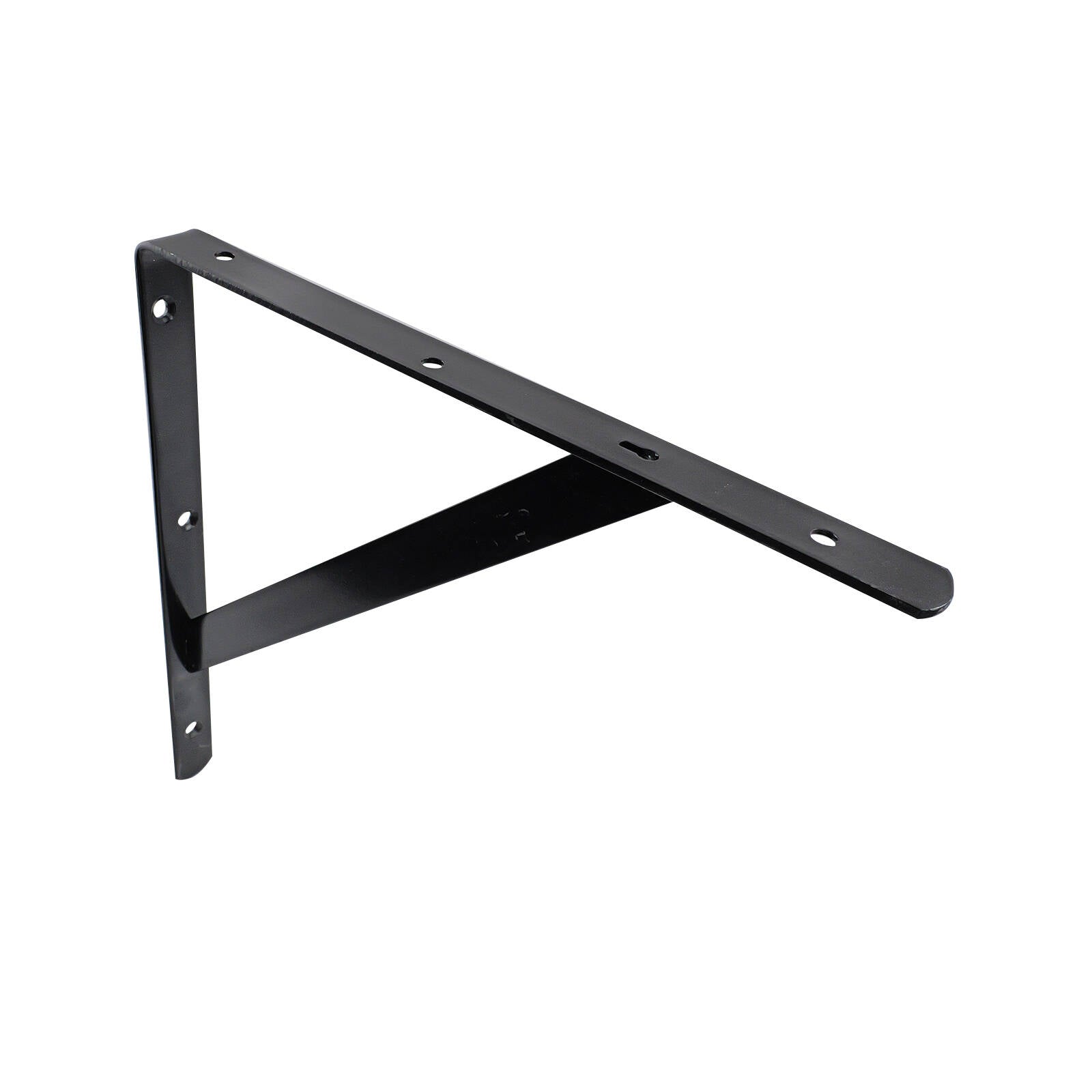 Carinya 300 x 300mm Black Heavy Duty Straight Stayed Bracket, Powder Coated Steel, 125kg