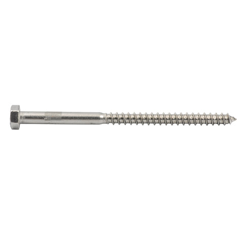 Zenith M8 x 130mm 304 Stainless Steel Hex Head Coach Screw
