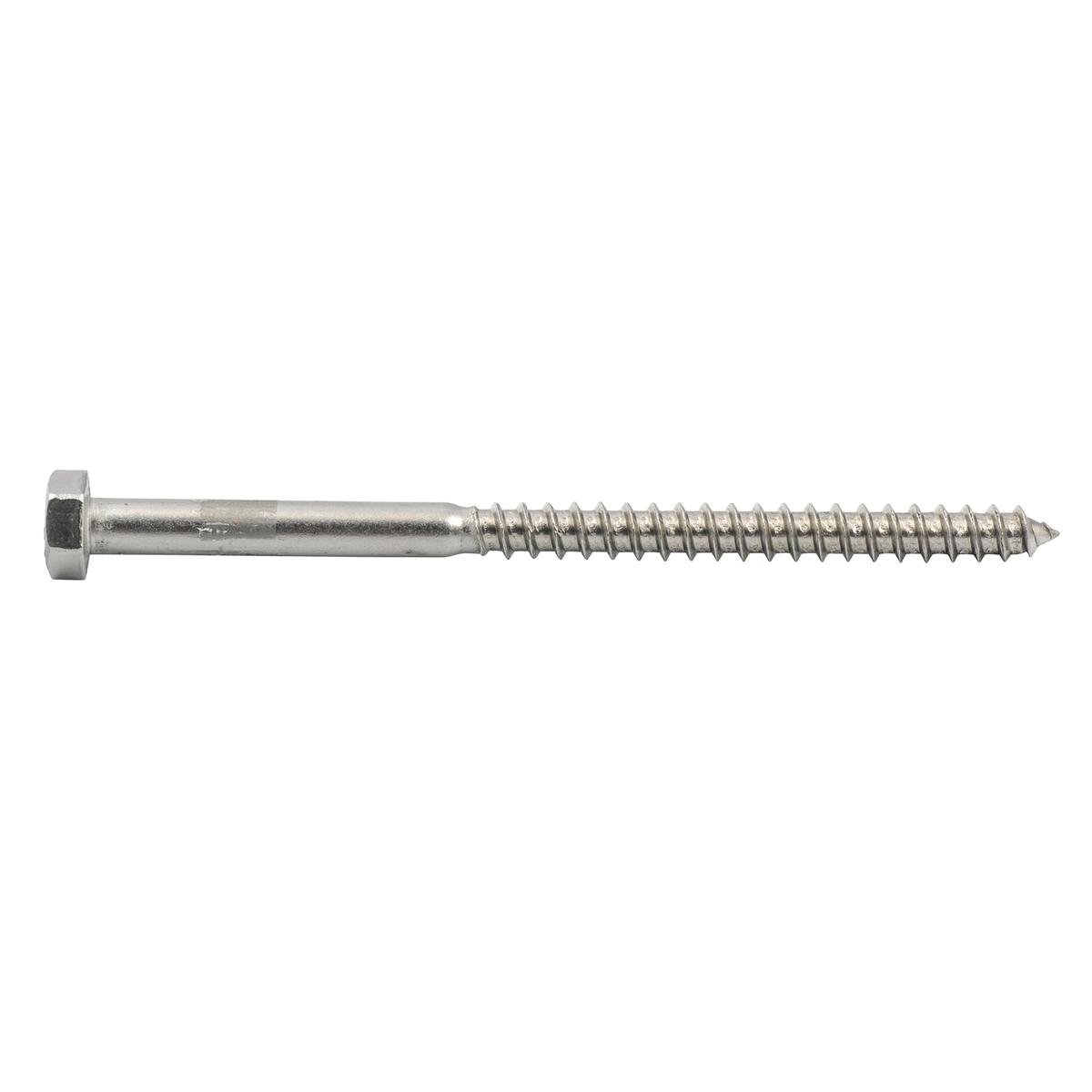 Zenith M8 x 130mm 304 Stainless Steel Hex Head Coach Screw