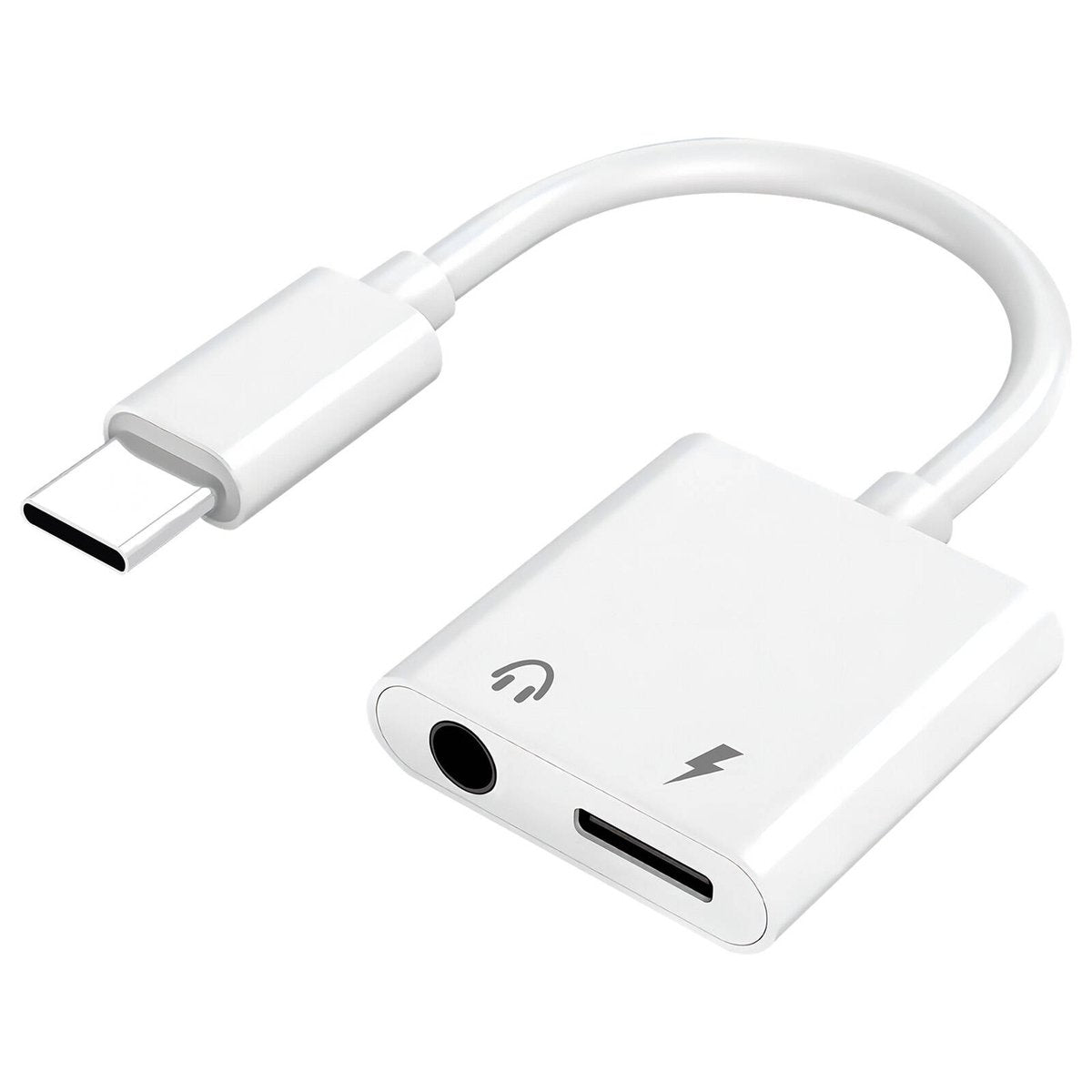 Antsig 60W USB-C Audio Adapter AP5761 - White - Fast Charging - Compact Design - SuperSaverAU - view 1