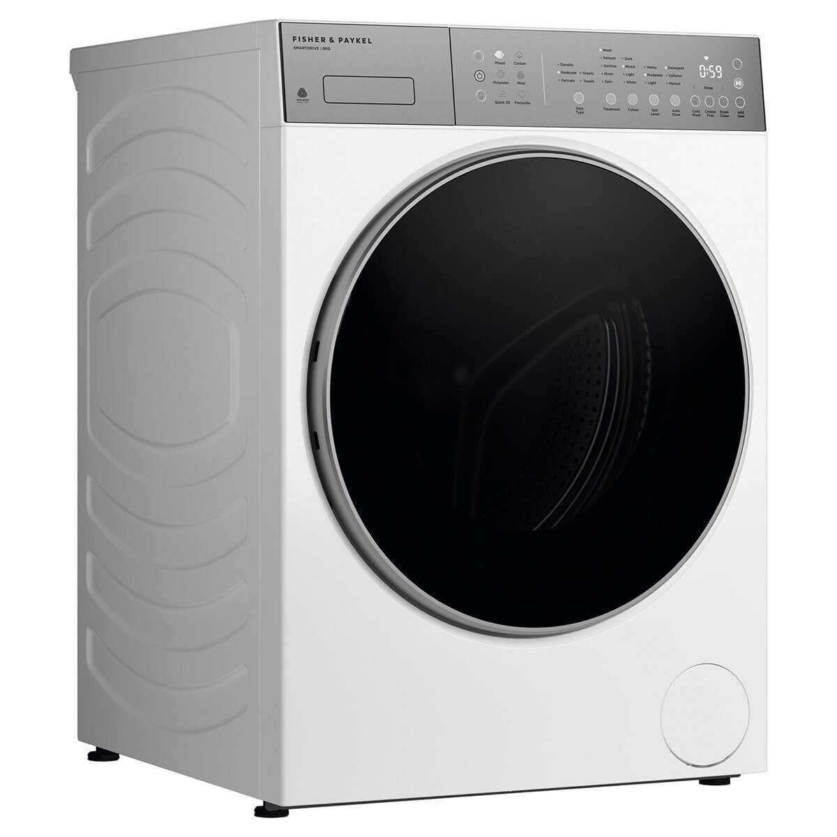 Fisher & Paykel Series 5 8kg Front Loader - White, Auto Dose, Steam Refresh, 5 Star Energy - WH8060J5
