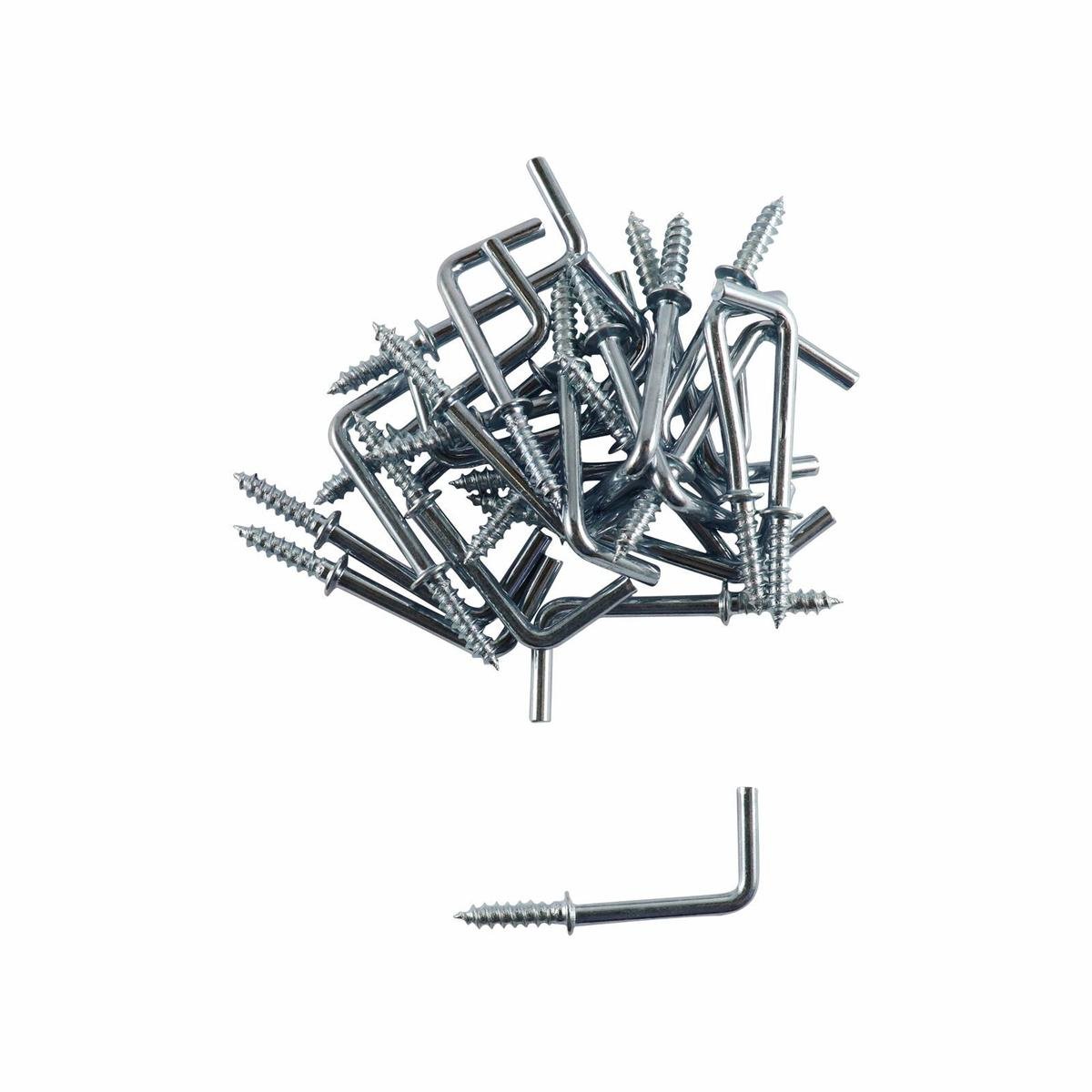 Everhang Square Hook - 50mm - Zinc Plated - Light Duty - 25 Pack - SuperSaverAU - view 1