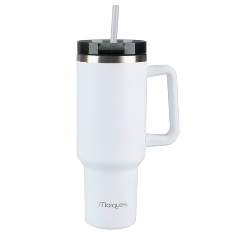 Marquee 1.2L Stainless Steel Insulated Tumbler, White - Dual Function Lid