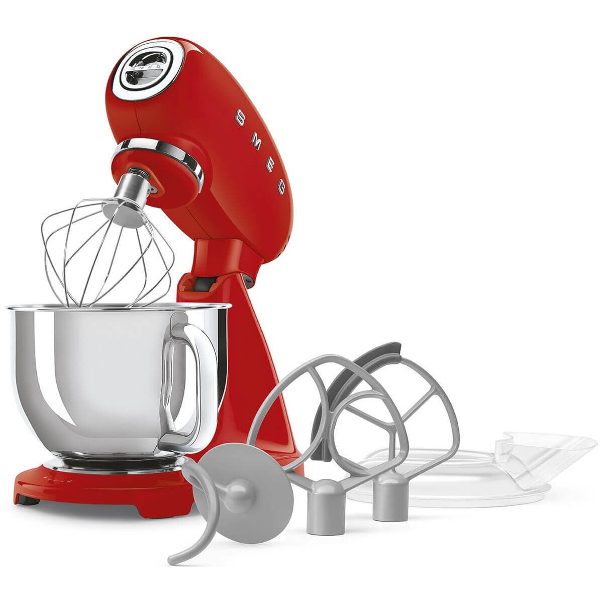 Smeg 50's Style Stand Mixer 4.8L - 1000W, Red, Planetary Mixing, 10 Adjustable Speeds - SMF05RDAU
