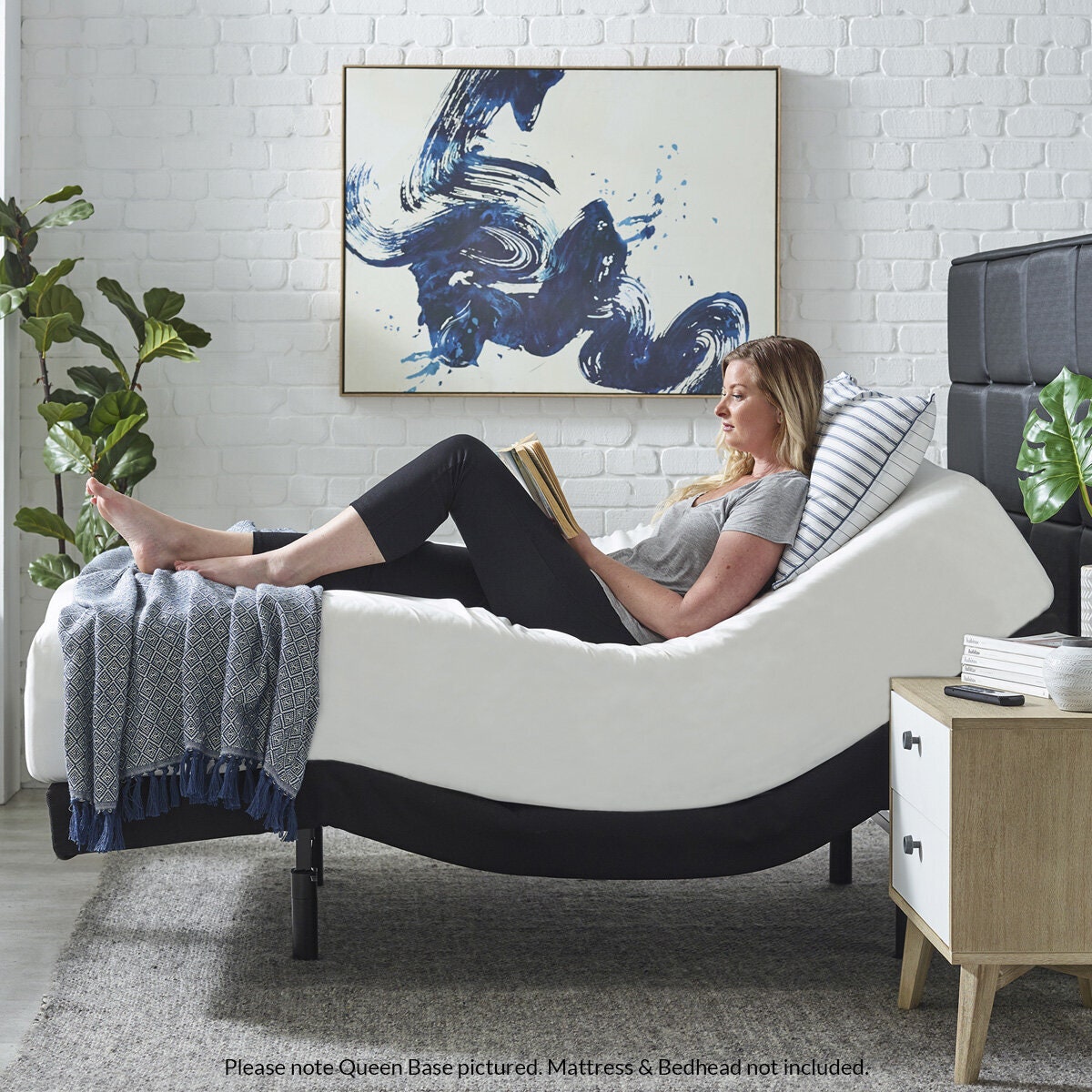 A.H. Beard Enliven Adjustable King Single Bed Base - Head and Foot Articulation, Zero G Preset - AHBEABLWS