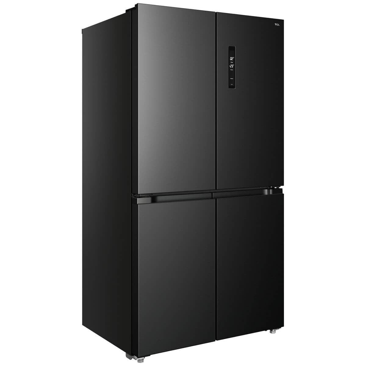 TCL 596L Quad Door Fridge - Black, 5 Star Energy Rating, Metal Cooling - TRF590QB