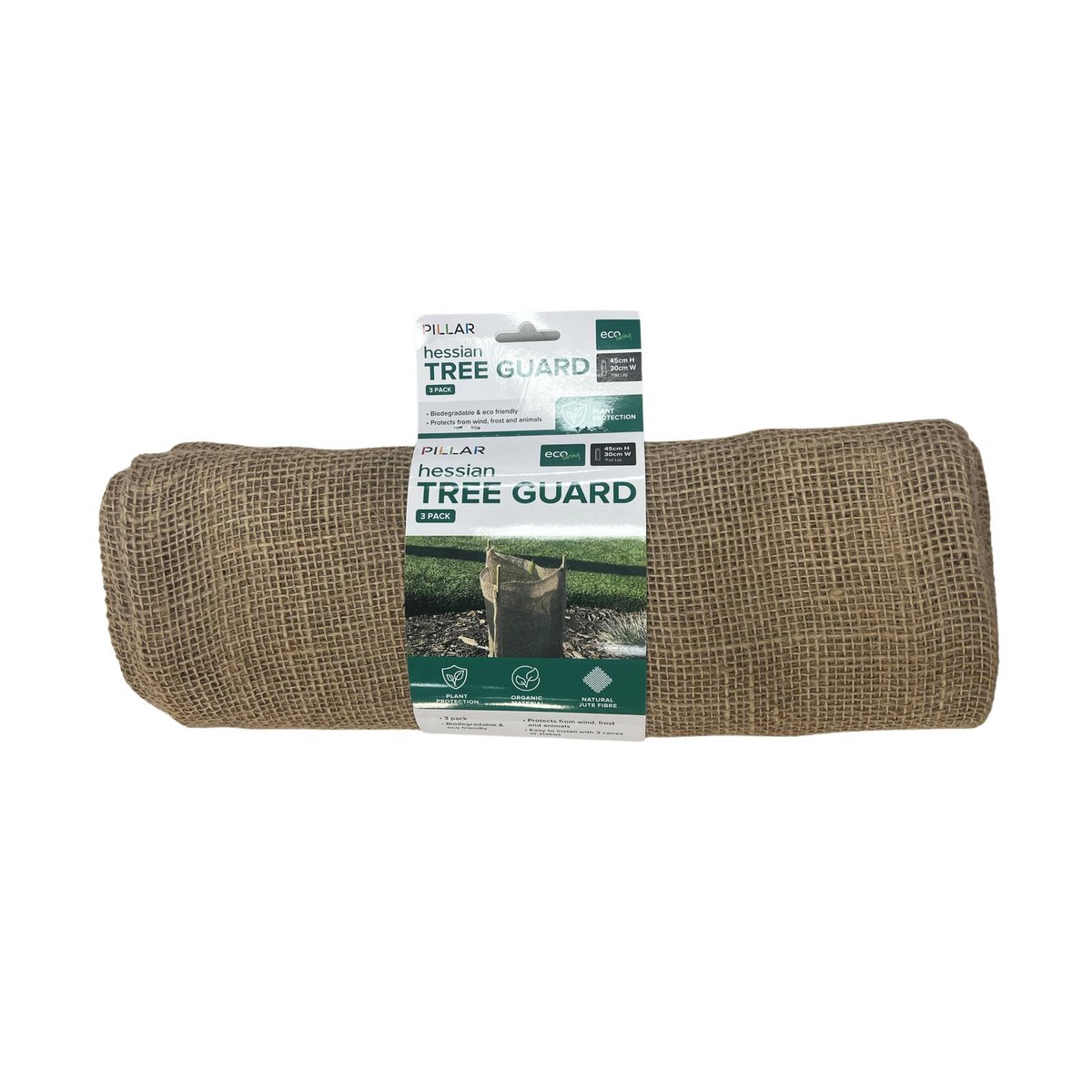 Pillar Natural Hessian Tree Guard Sleeve 30 x 45cm 3 Pack Breathable
