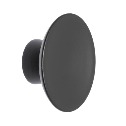 Lane 45mm Matte Black Timber Round Cabinet Knob