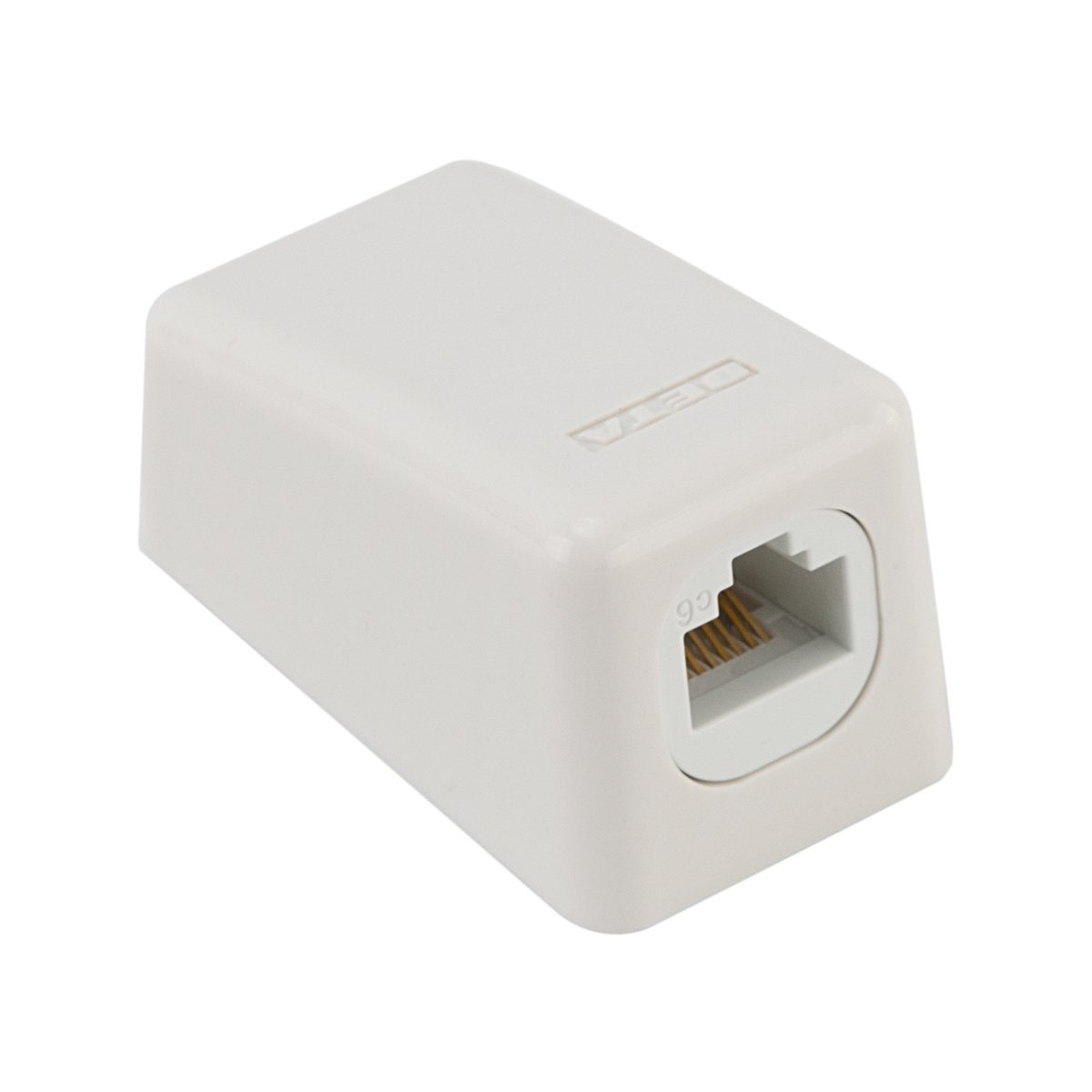 Deta White Polycarbonate RJ45 Skirting Board Outlet Indoor