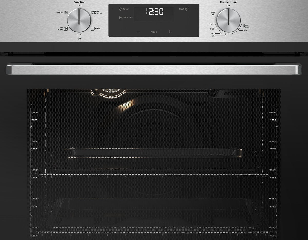 Westinghouse 60cm Multi-Function Natural Gas Oven - Programmable Timer, Stainless Steel, 80L - WVG6515SD