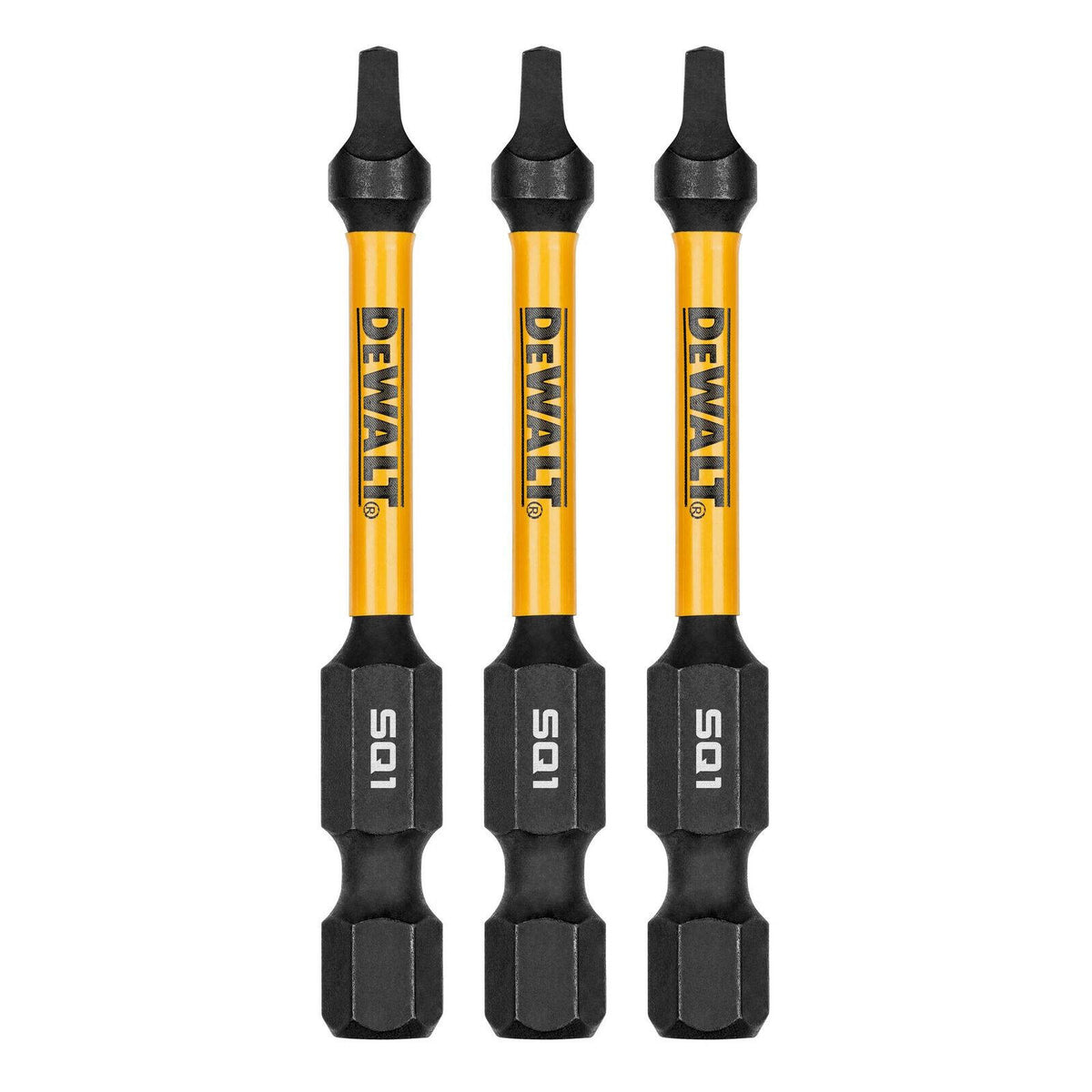 DeWALT FLEXTORQ 57mm SQ1 Impact Screwdriver Bit 3 Pack DWAF2SQ1IR3