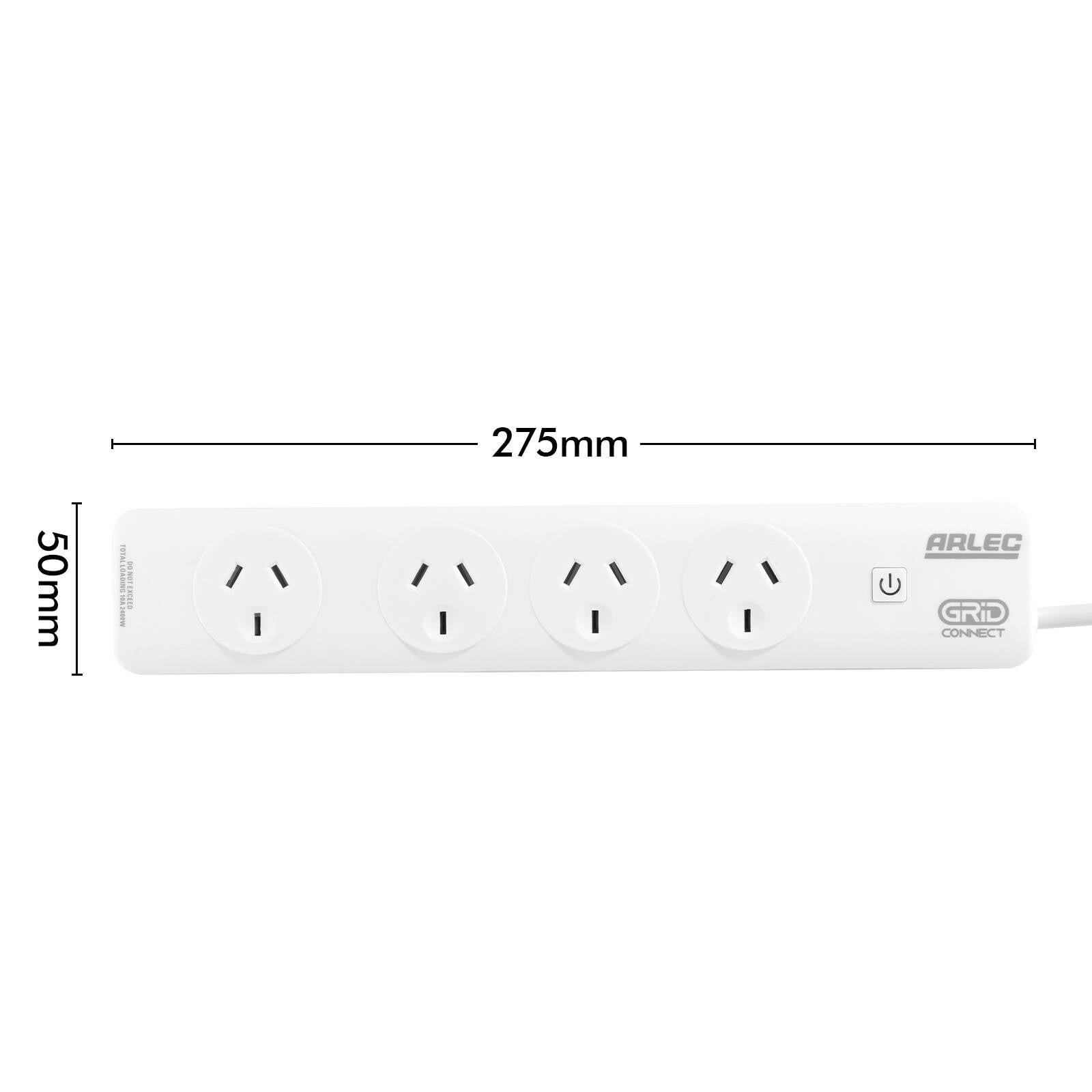 Arlec Grid Connect Smart 4 Outlet Powerboard White 0.9m Lead PB4KSHA