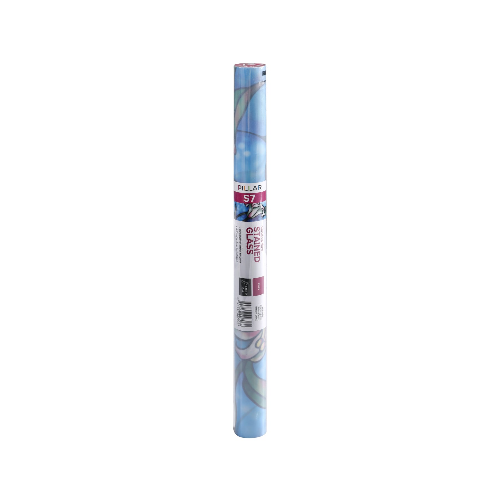Pillar 0.45 x 2m Stained Glass Static Window Film, Removable & Adhesive-Free