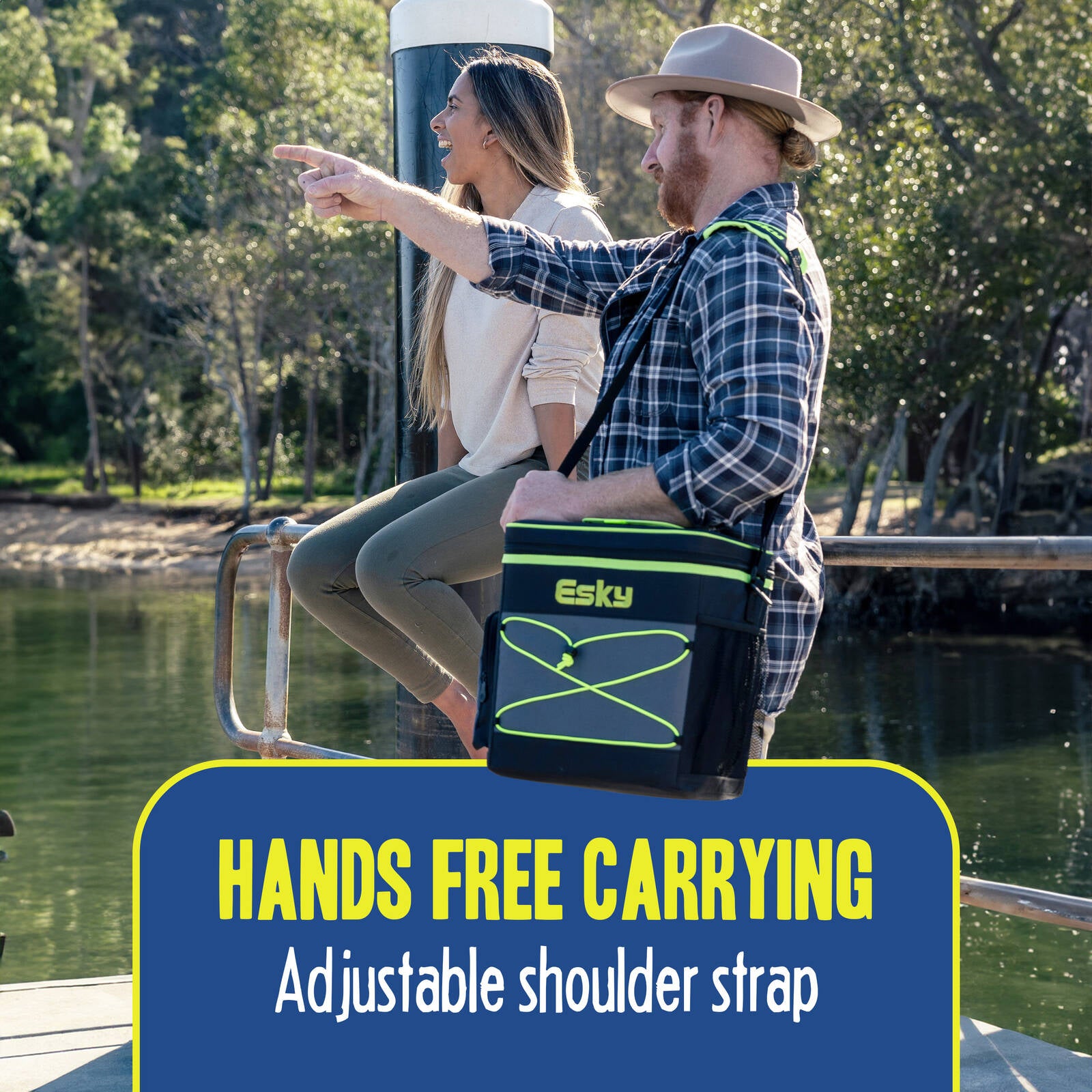 Esky 30 Can Hybrid Soft Cooler, 18.5L Insulated with Removable Ice Brick
