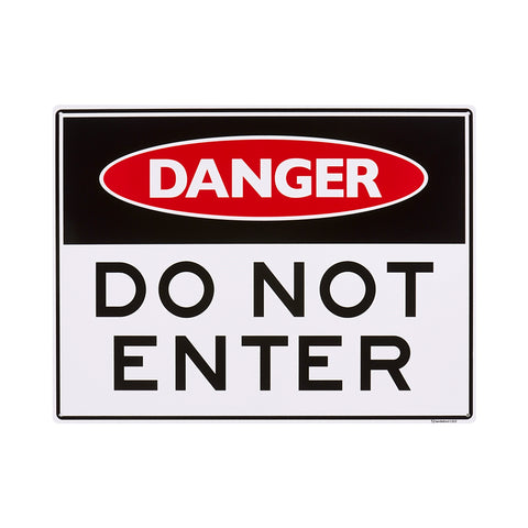 Sandleford Do Not Enter Site Sign 450 x 600mm Polypropylene - Weather Resistant