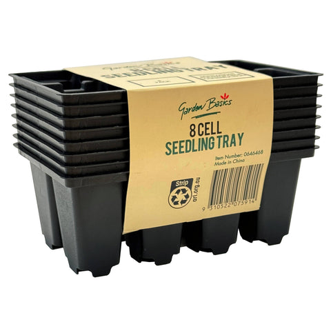 Garden Basics 8 Cell Seedling Tray - 8 Pack