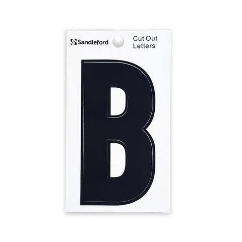 Sandleford 85mm Black Self Adhesive House Letter B - Polycarbonate - Weather Resistant - SuperSaverAU - view 1