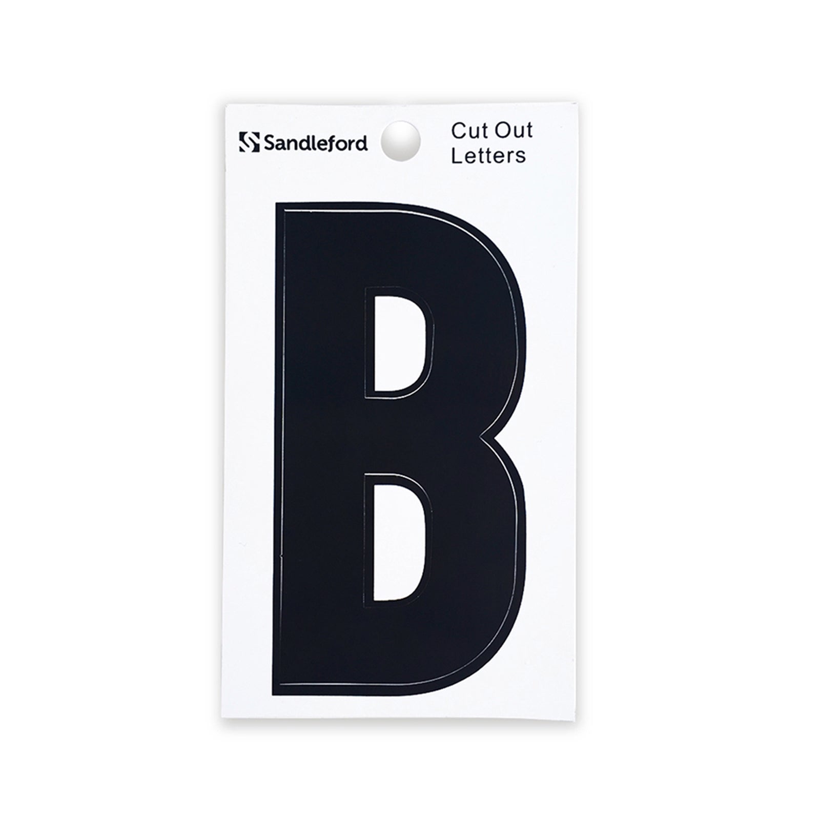 Sandleford 85mm Black Cut Out Self Adhesive House Letter B - Weather Resistant Gloss