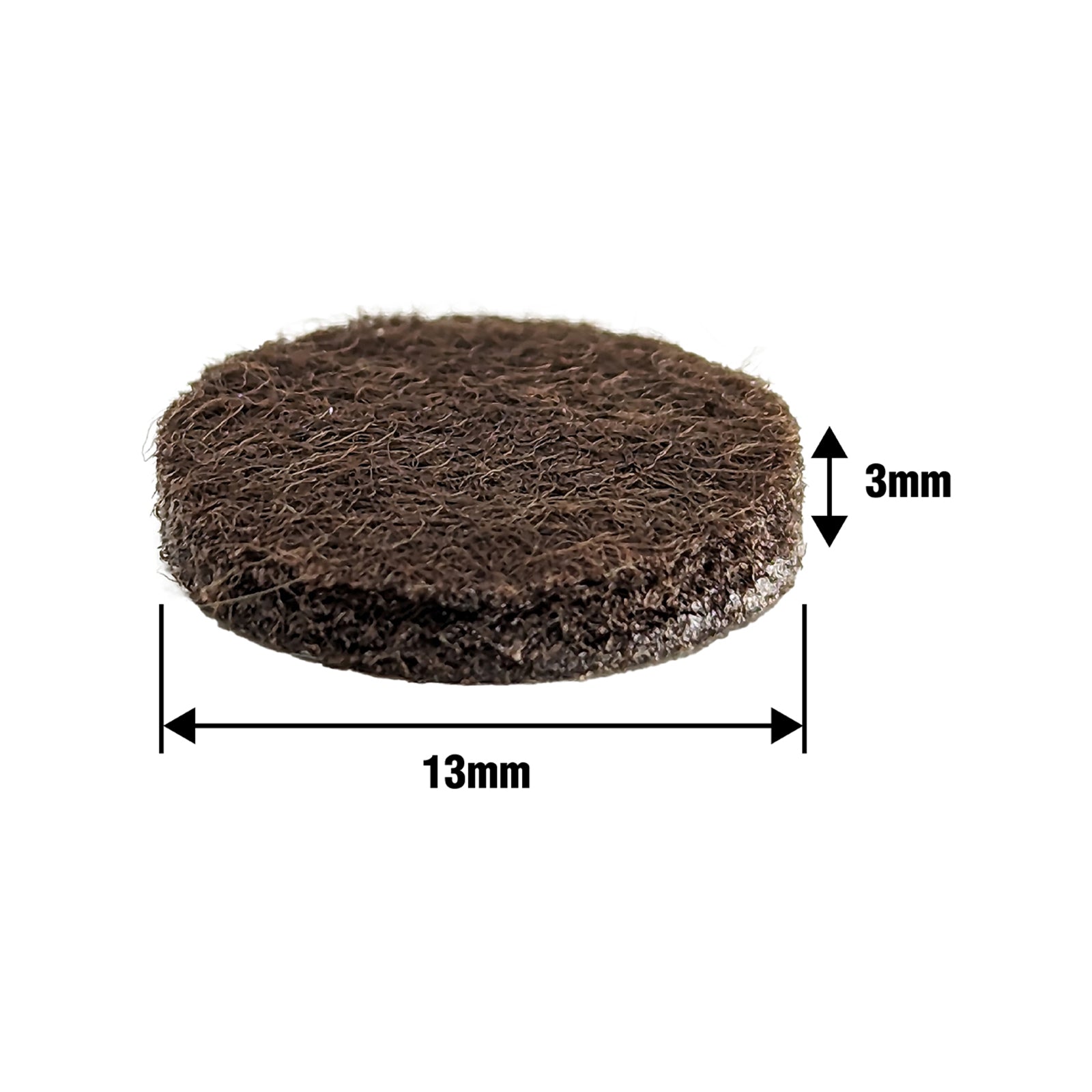 Surface Gard 13mm Brown Round Felt Floor Protectors 24 Pack