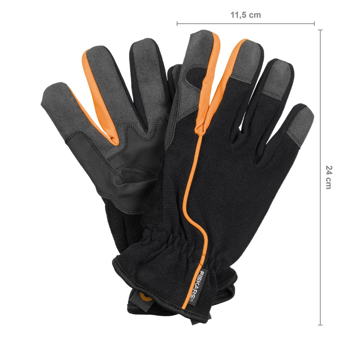 Fiskars Size 8 Garden Work Gloves with Non-Slip Grip