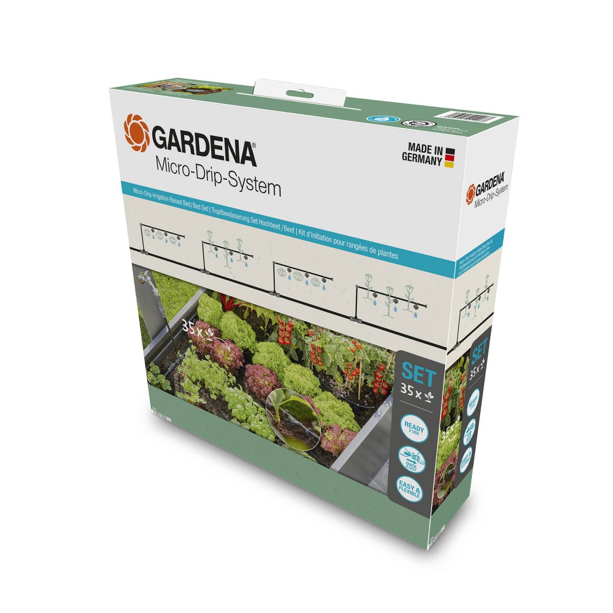 GARDENA Micro Irrigation Garden Bed Set (35 Plants)