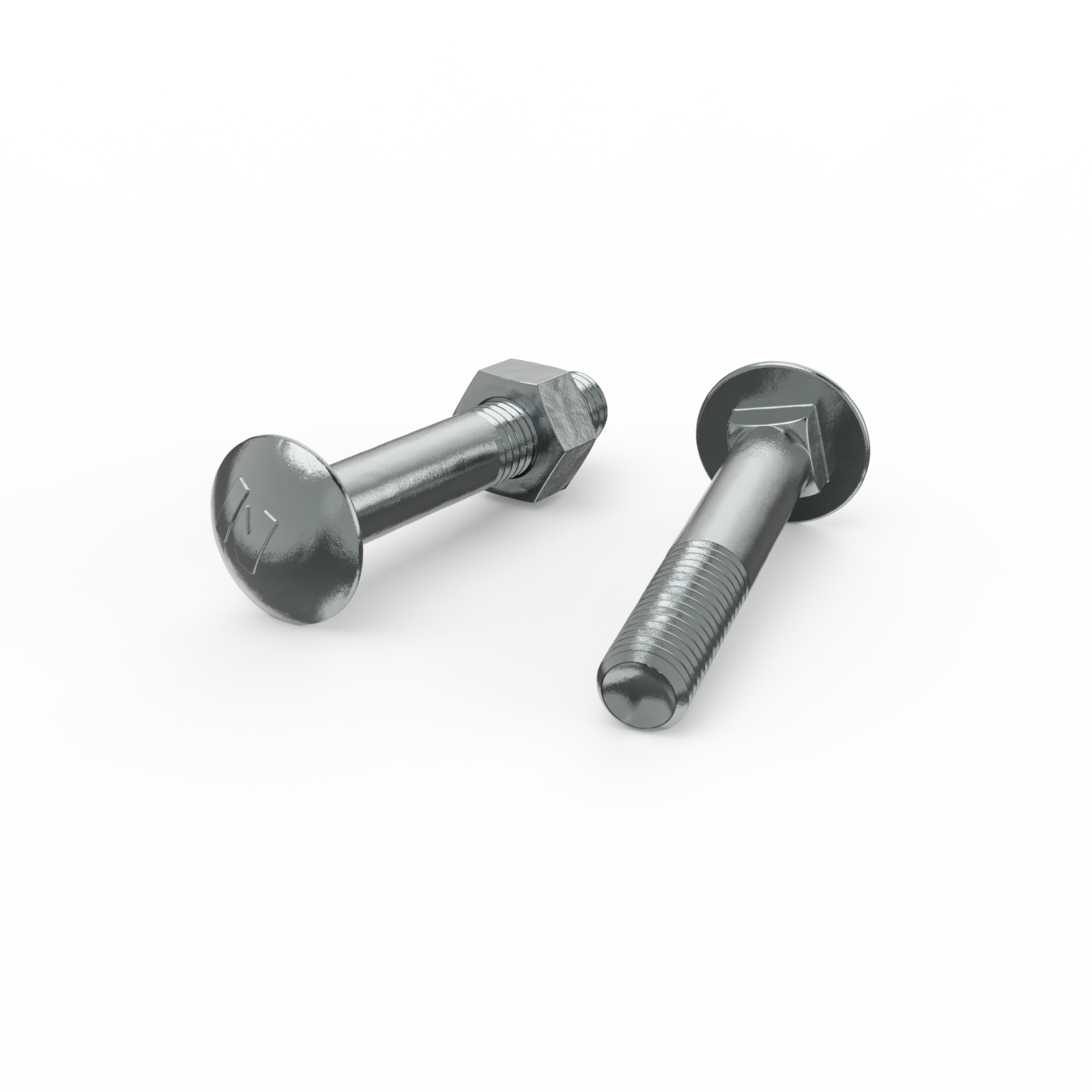 Zenith M10 x 65mm Zinc Plated Cup Head Bolt and Nut - Each