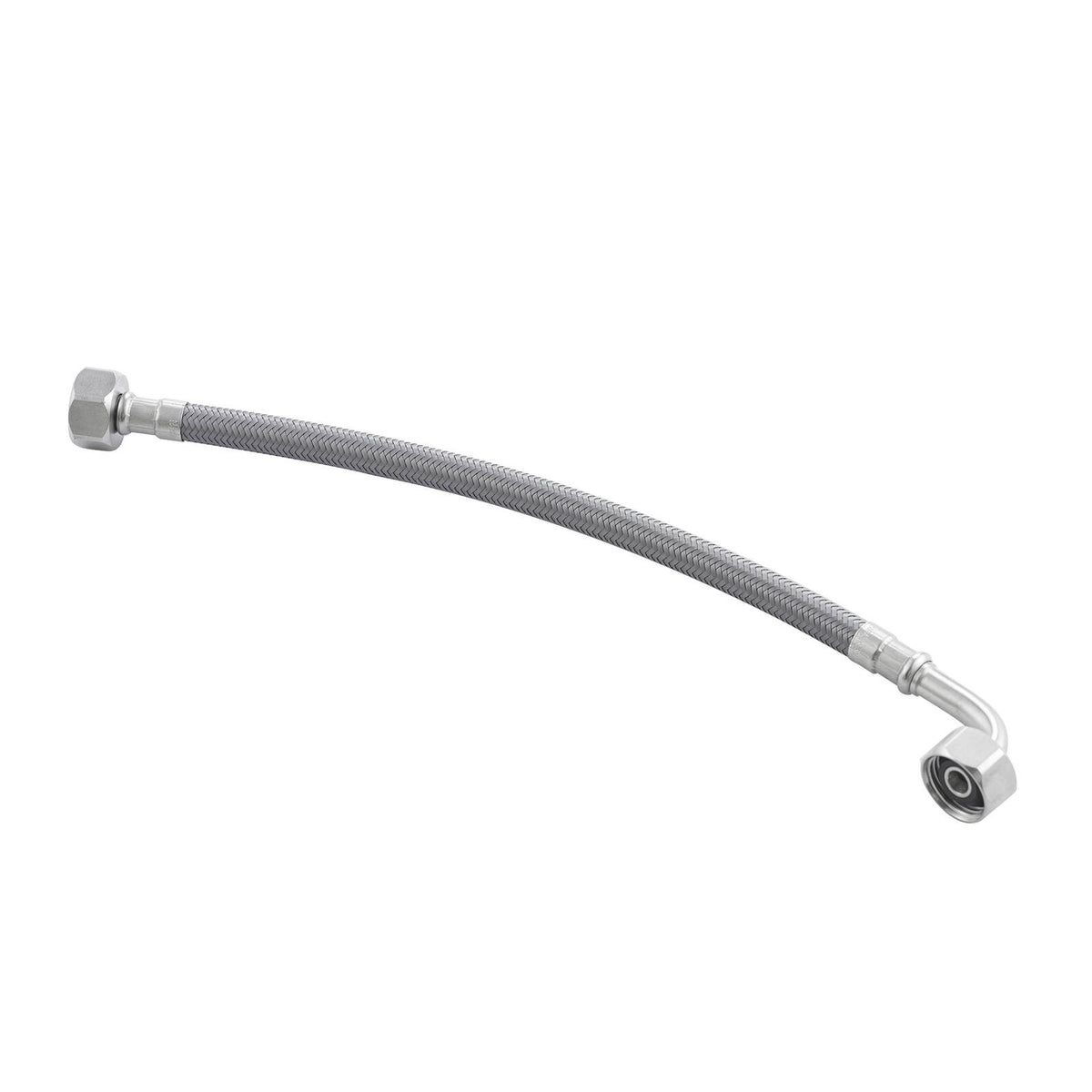 EnduraSeal 450mm Silver Flexible Braided Bent Elbow Water Connector 500kPa
