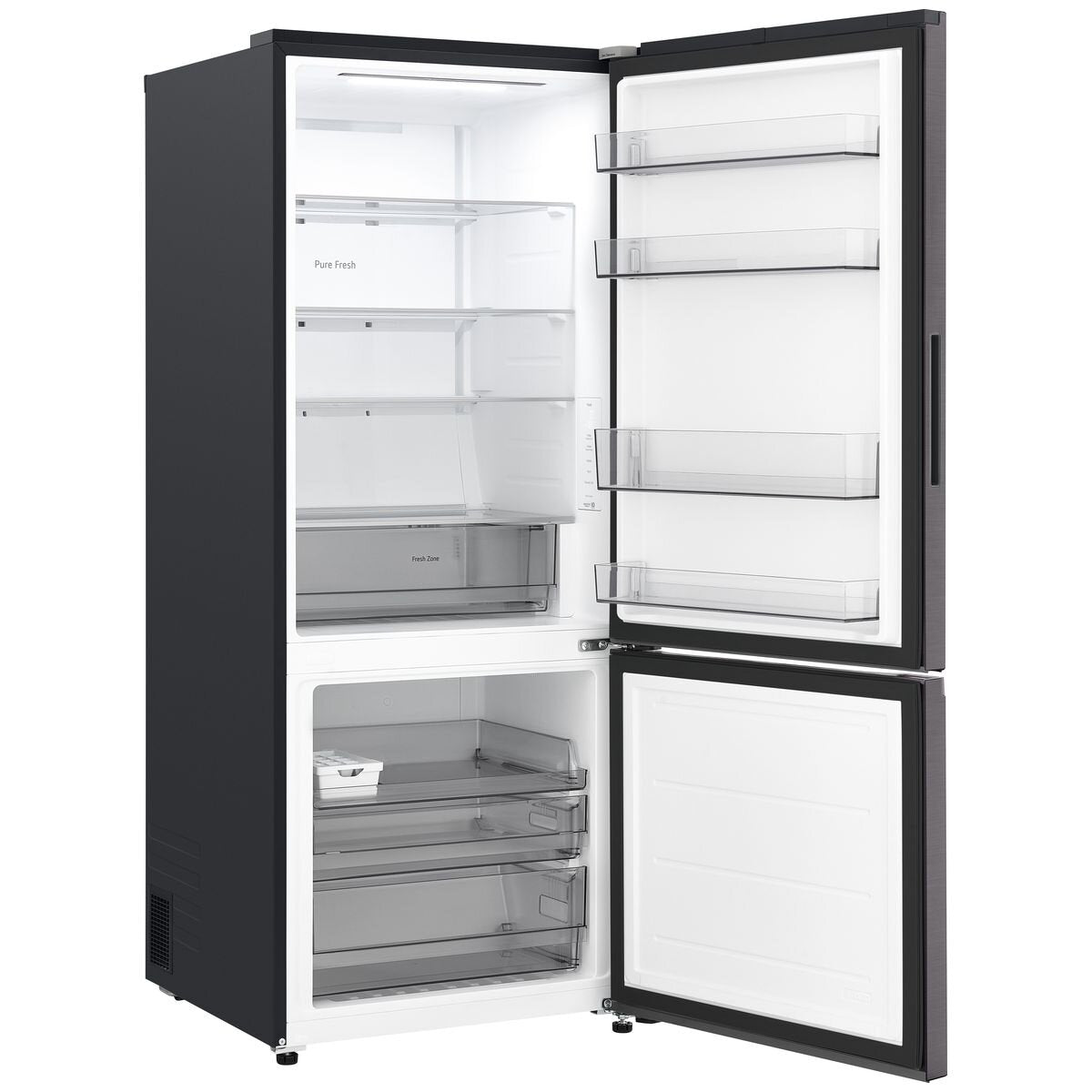 LG 436L Bottom Mount Frost Free Fridge - Black, WiFi Connectivity, 5.5 Star Energy Rating - GB-B400BS