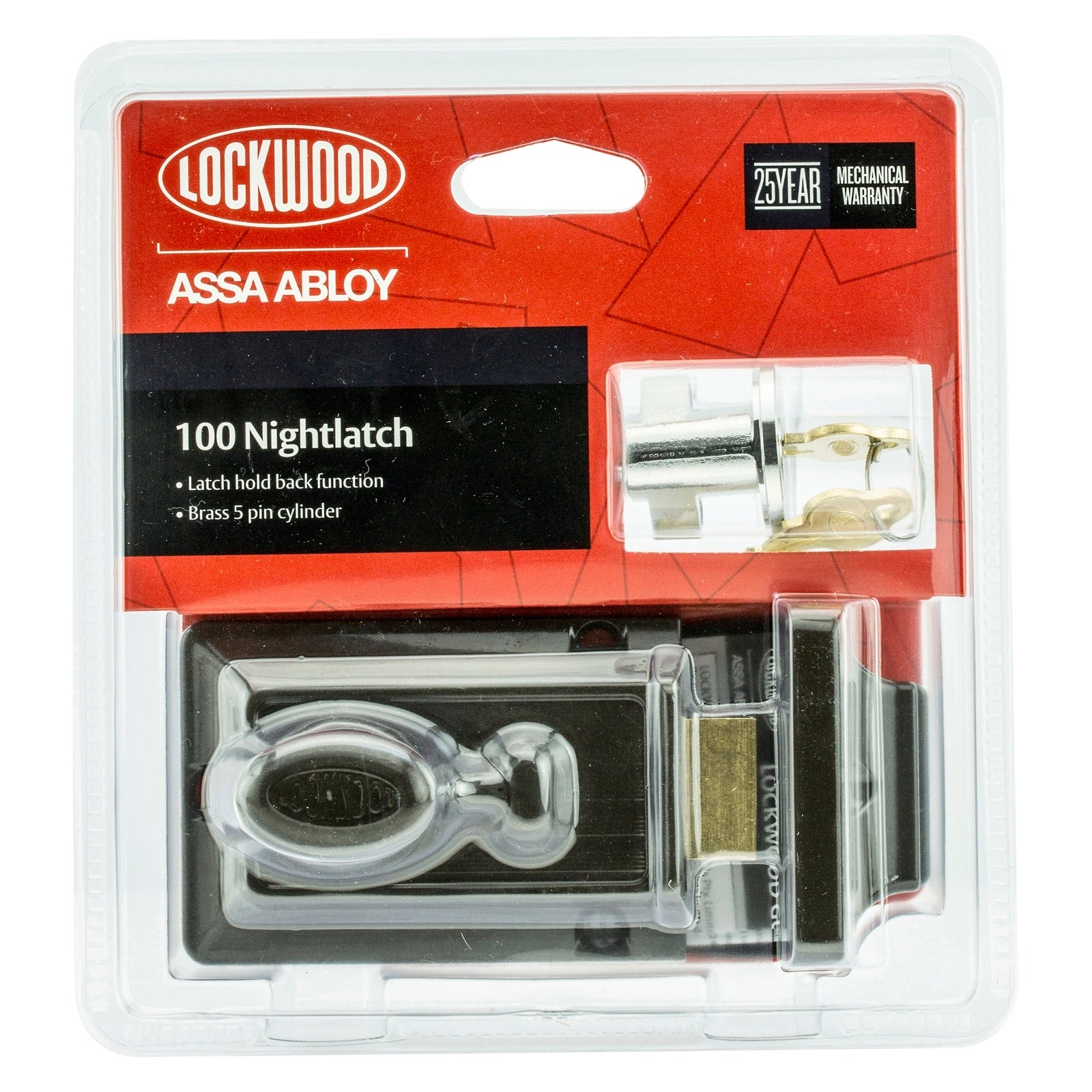 Lockwood 100 Nightlatch Brown Chrome Cylinder - High Purity Zinc Alloy