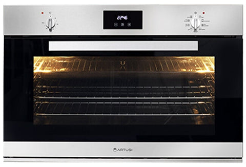 Artusi 90cm Electric Built-In Oven - 115L, Stainless Steel, Touch Timer, Halogen Lighting - AO960X