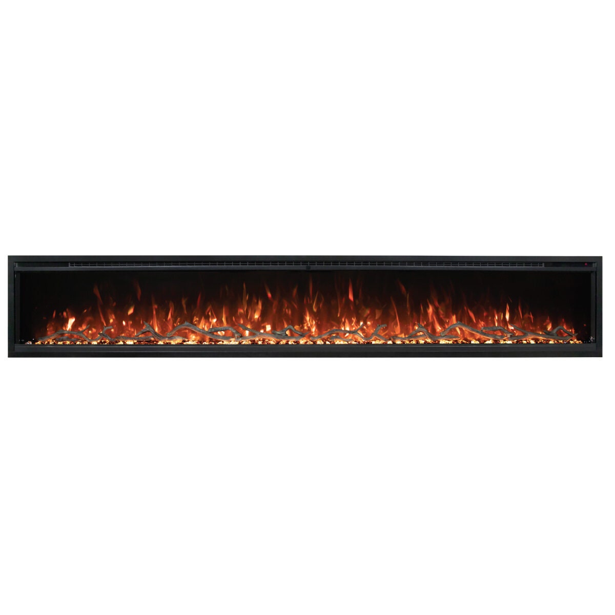 Modern Flames Spectrum 100 Inch Electric Fireplace - Black - Hybrid-FX Flame Technology - SPS-100BAUS