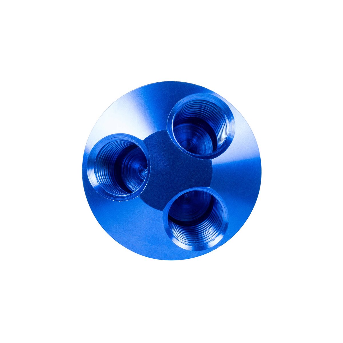 Jflex 3 Way Manifold - 1/4" BSP Female - Anodised Blue - Compact Design - SuperSaverAU - view 2